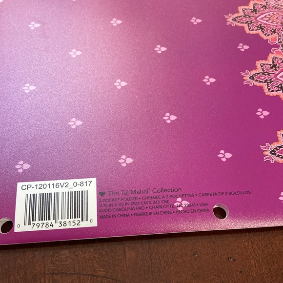 Set of two, “TheTaj Mahal Collection” by Studio C poly, two pocket folders. - Picture 5 of 5